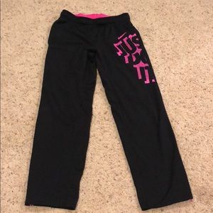 Black and Pink Nike Therma-Fit pants